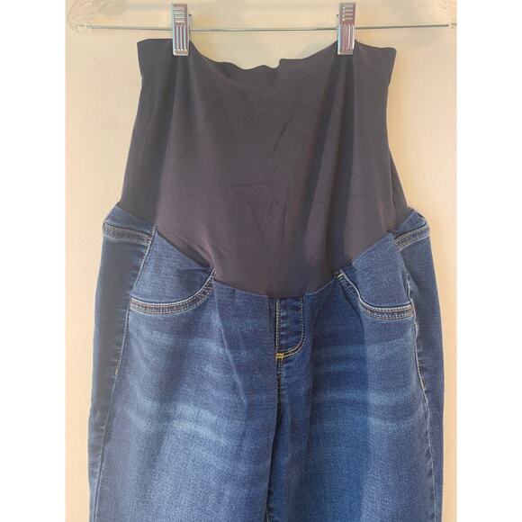 A: GLOW MATERNITY Women’s Dark Wash Jeggings / Size: 14 - Picture 4 of 9